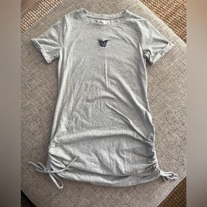 Hollister gray cotton with butterfly TShirt Dress, Sz XS